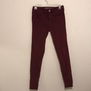 Maroon jeans
